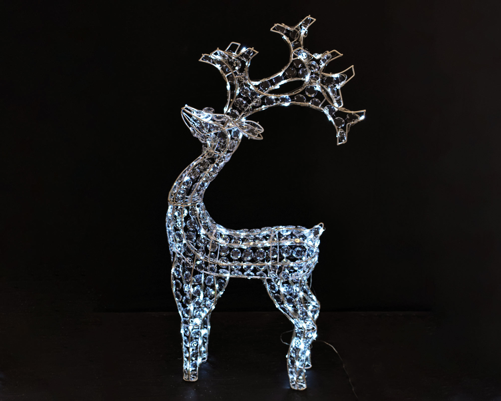 Luci decorative Renna 3D con led effetto ghiaccio tradizionale - immagine 3