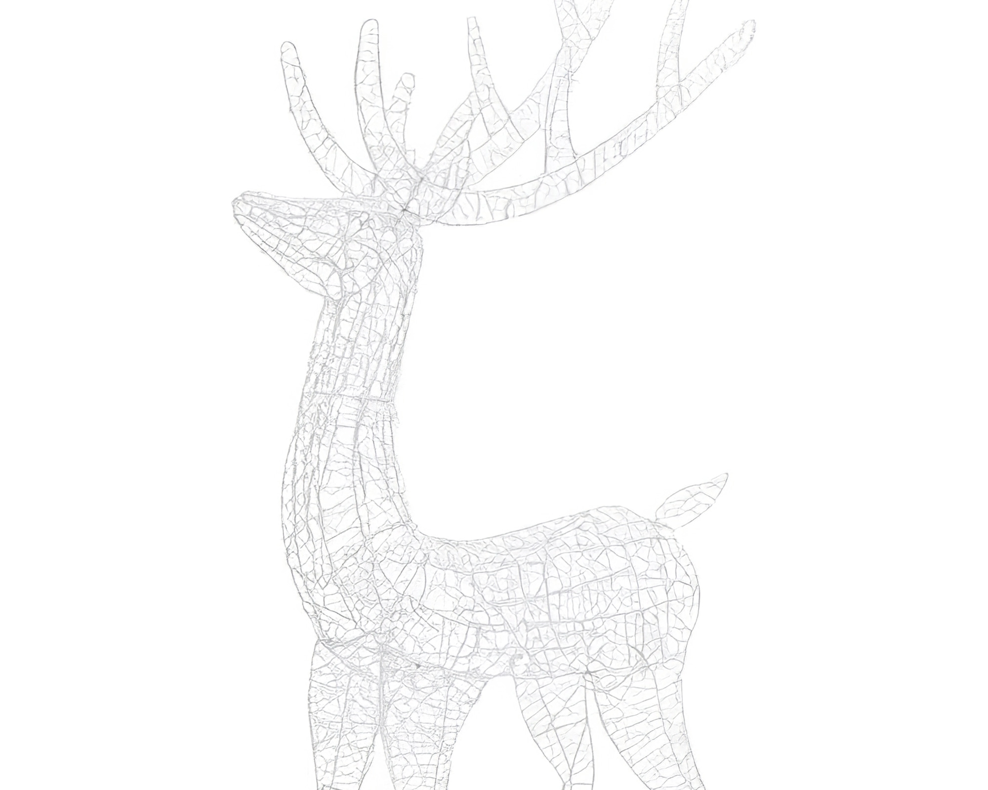 Luci decorative Renna 3D con led effetto ghiaccio tradizionale