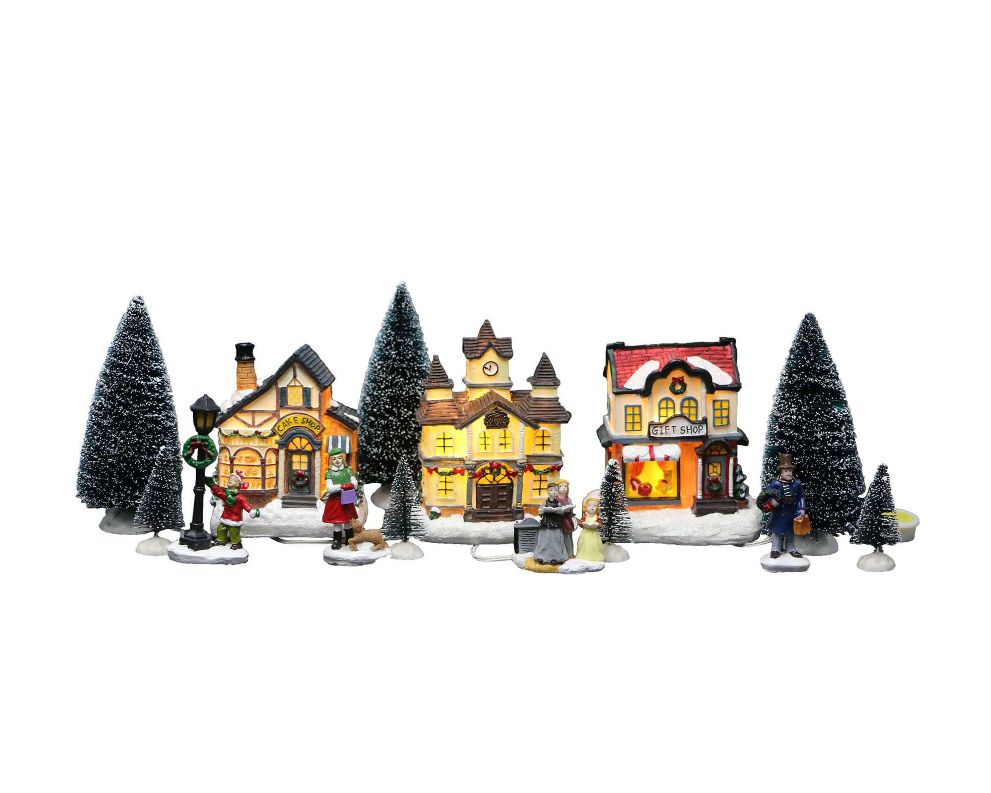 Set 14 Pz villaggio nordico in movimento con led