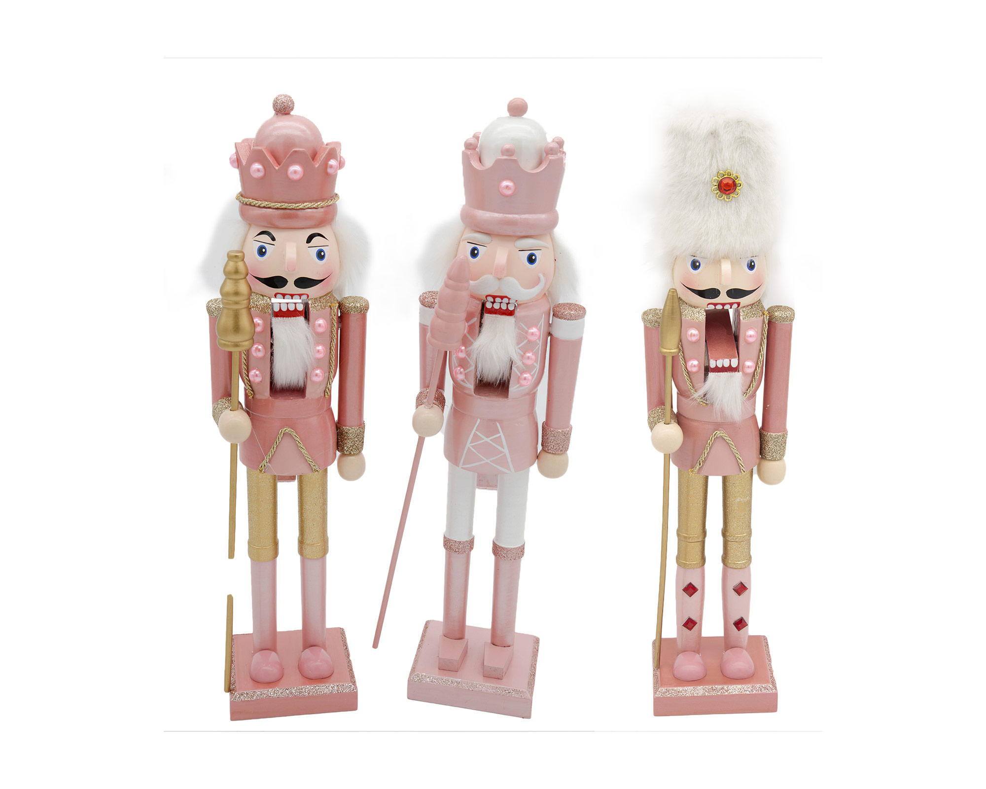 Soldatino Schiaccianoci natalizi rosa