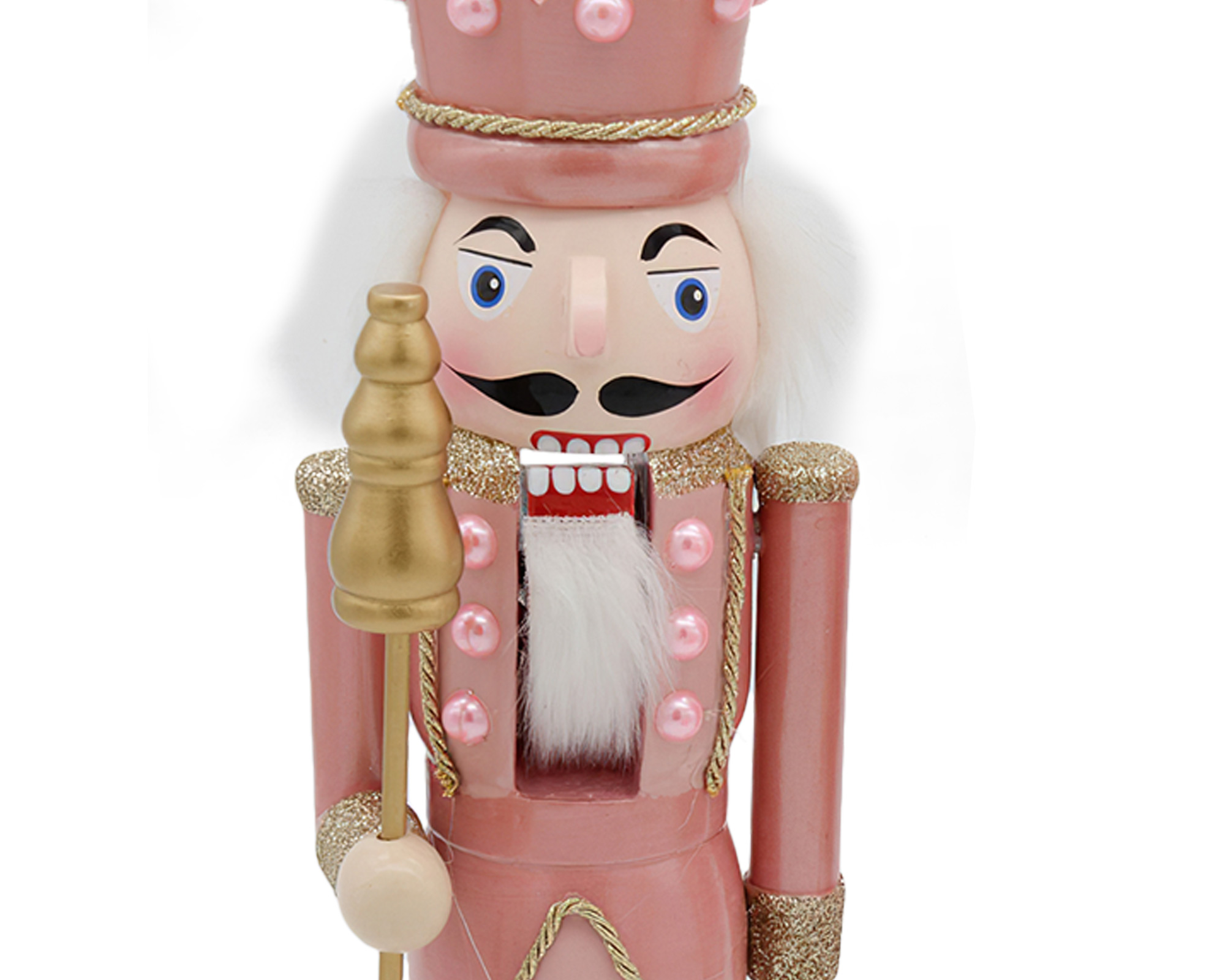 Soldatino Schiaccianoci natalizi rosa - immagine 2