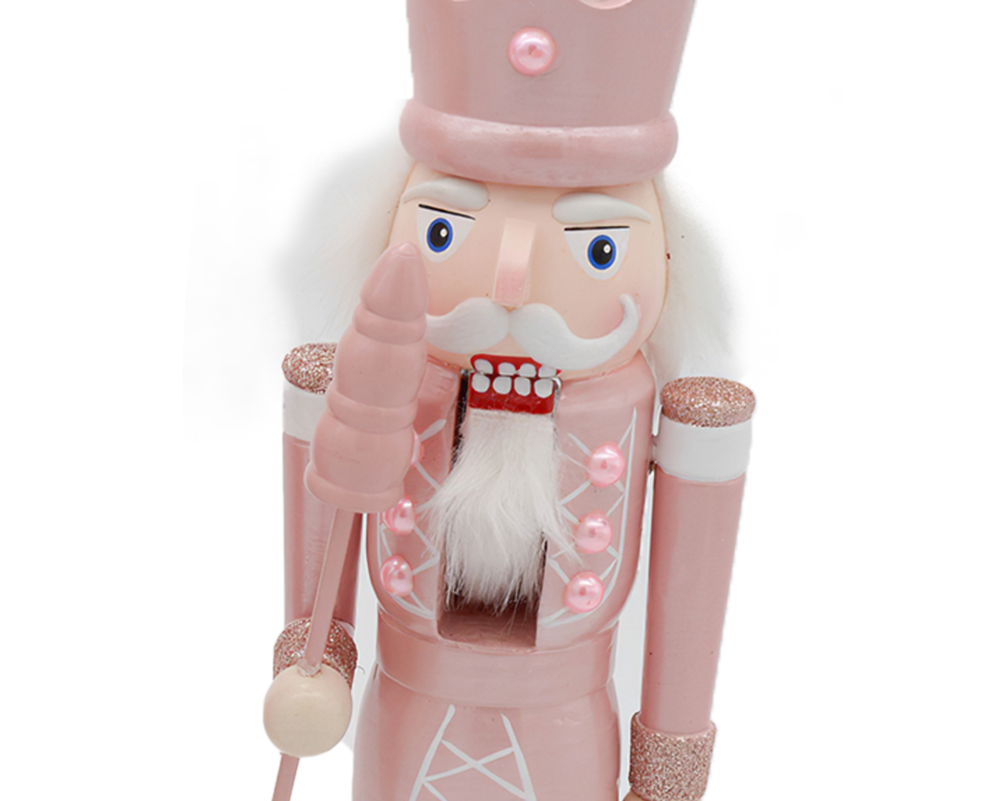 Soldatino Schiaccianoci natalizi rosa - immagine 3