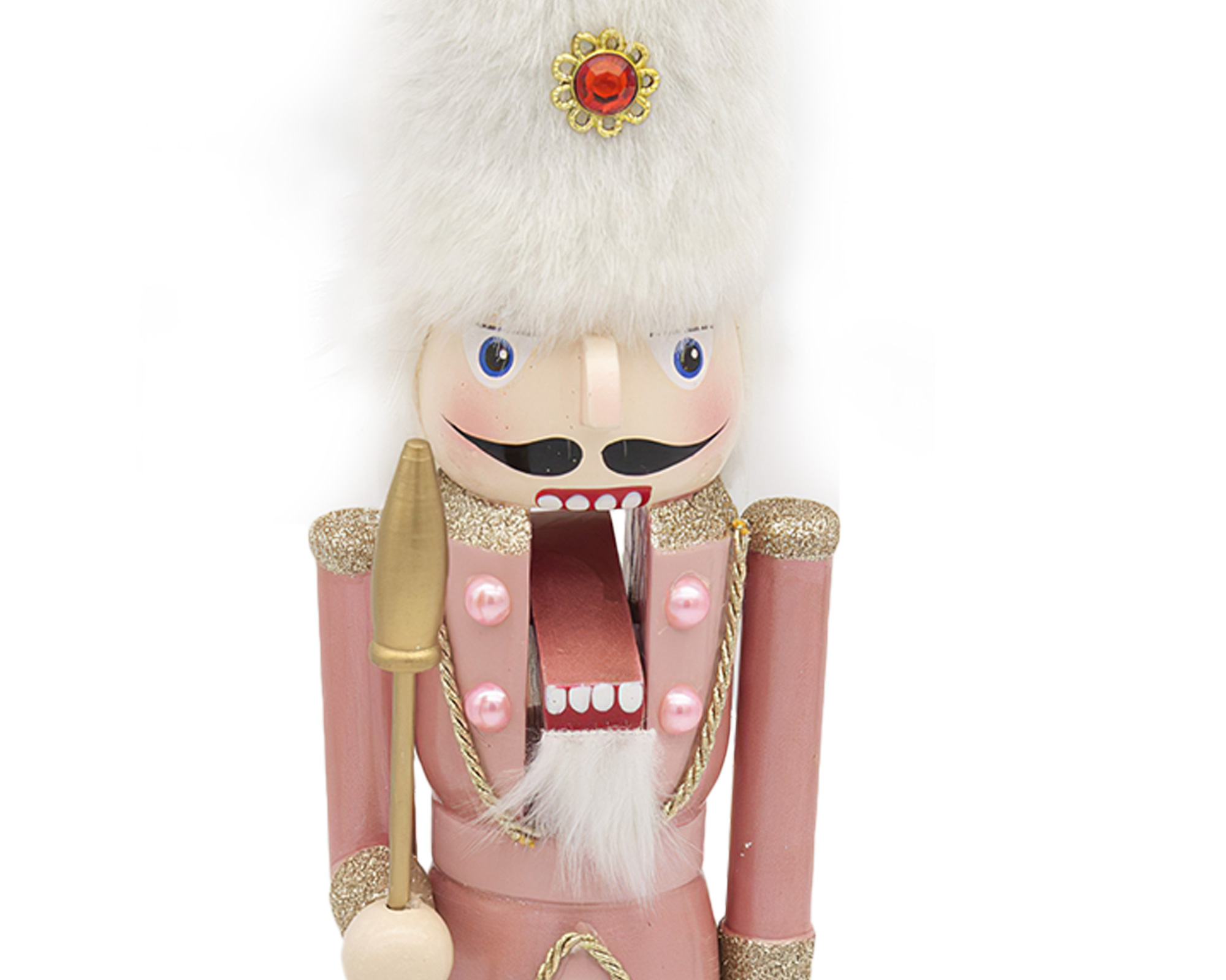 Soldatino Schiaccianoci natalizi rosa - immagine 4