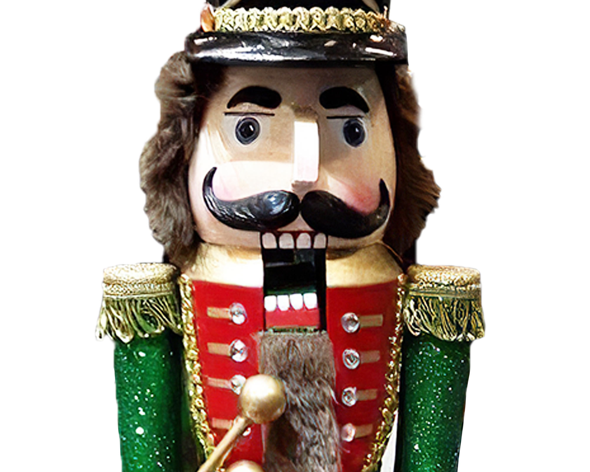 Soldatino Schiaccianoci natalizio con tamburello - immagine 2