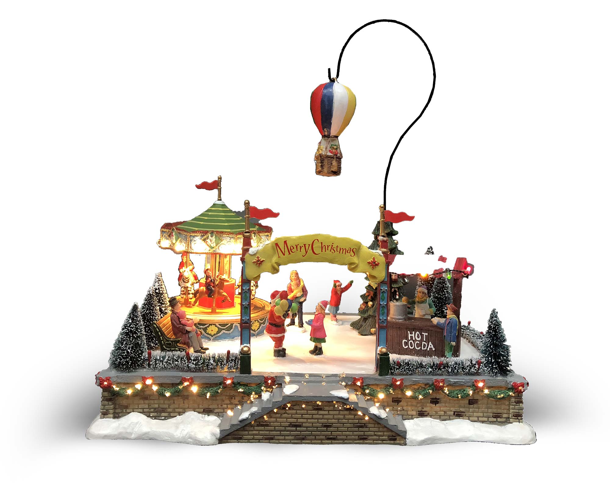 Giostre innevato in movimento con musica e led