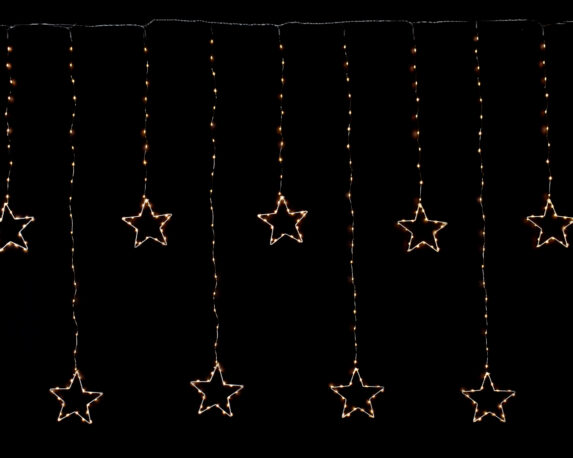 Tenda pioggia di stelle 350 led luce calda