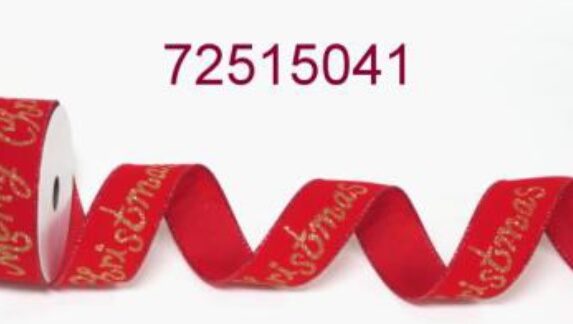 Nastro di natale rosso e dorato