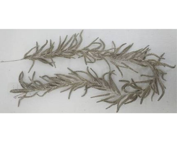 Ramo di Ghirlanda innevata con glitter chapagne