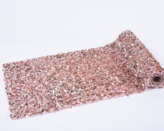 Tessuto con Paillettes Rosa Antico