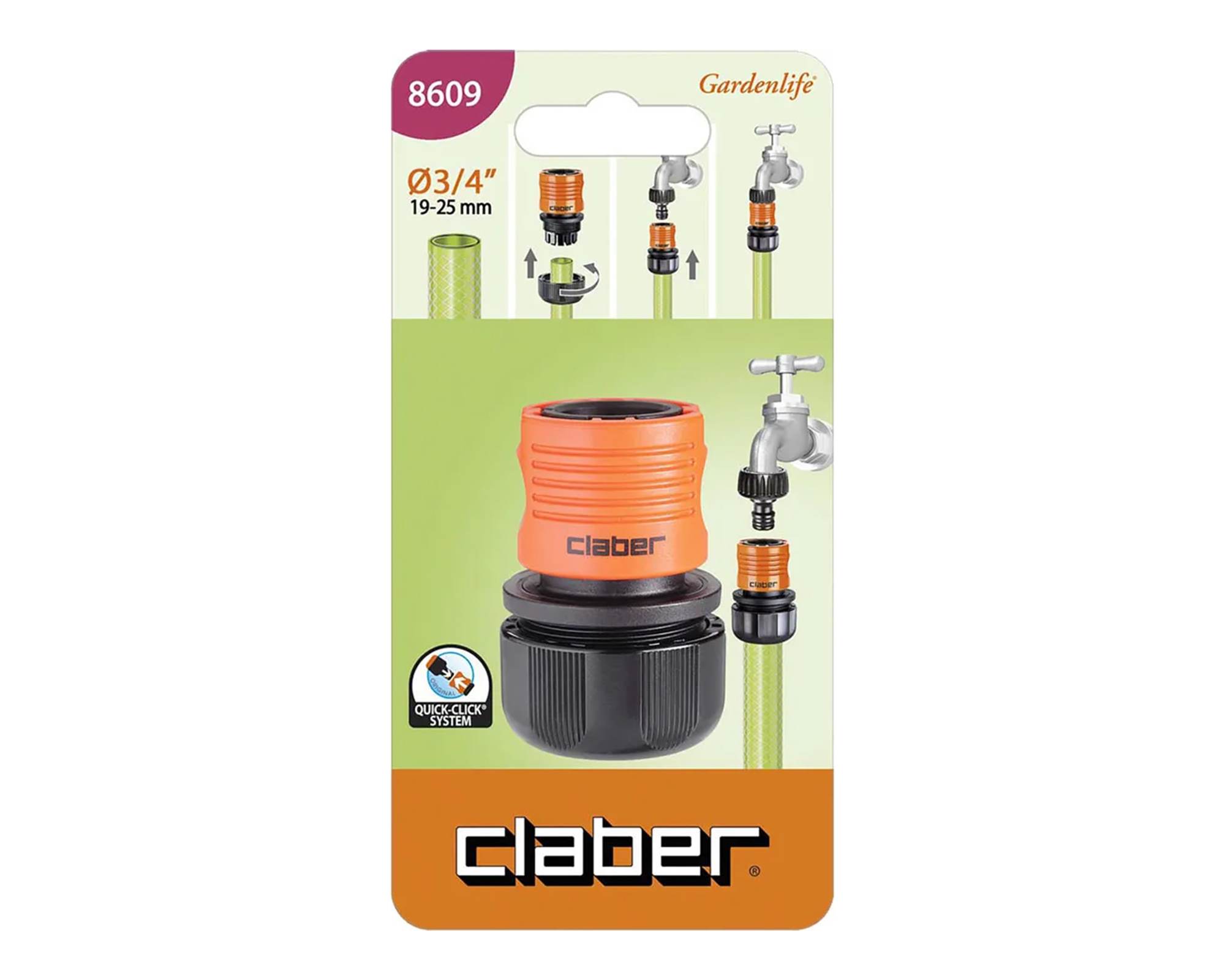 Raccordo Rapido Quick Click per Tubo da 3/4 - Claber - immagine 3