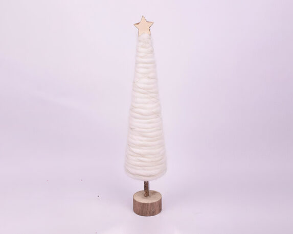 Albero decorativo di lana con stella