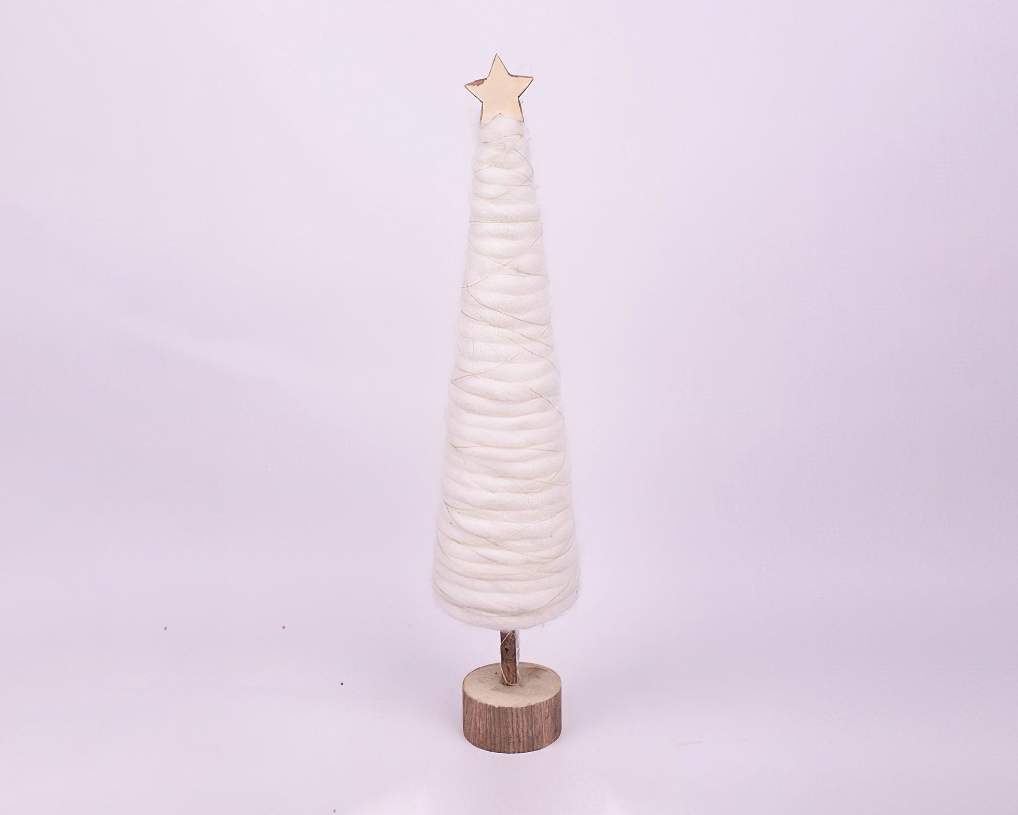 Albero decorativo di lana con stella