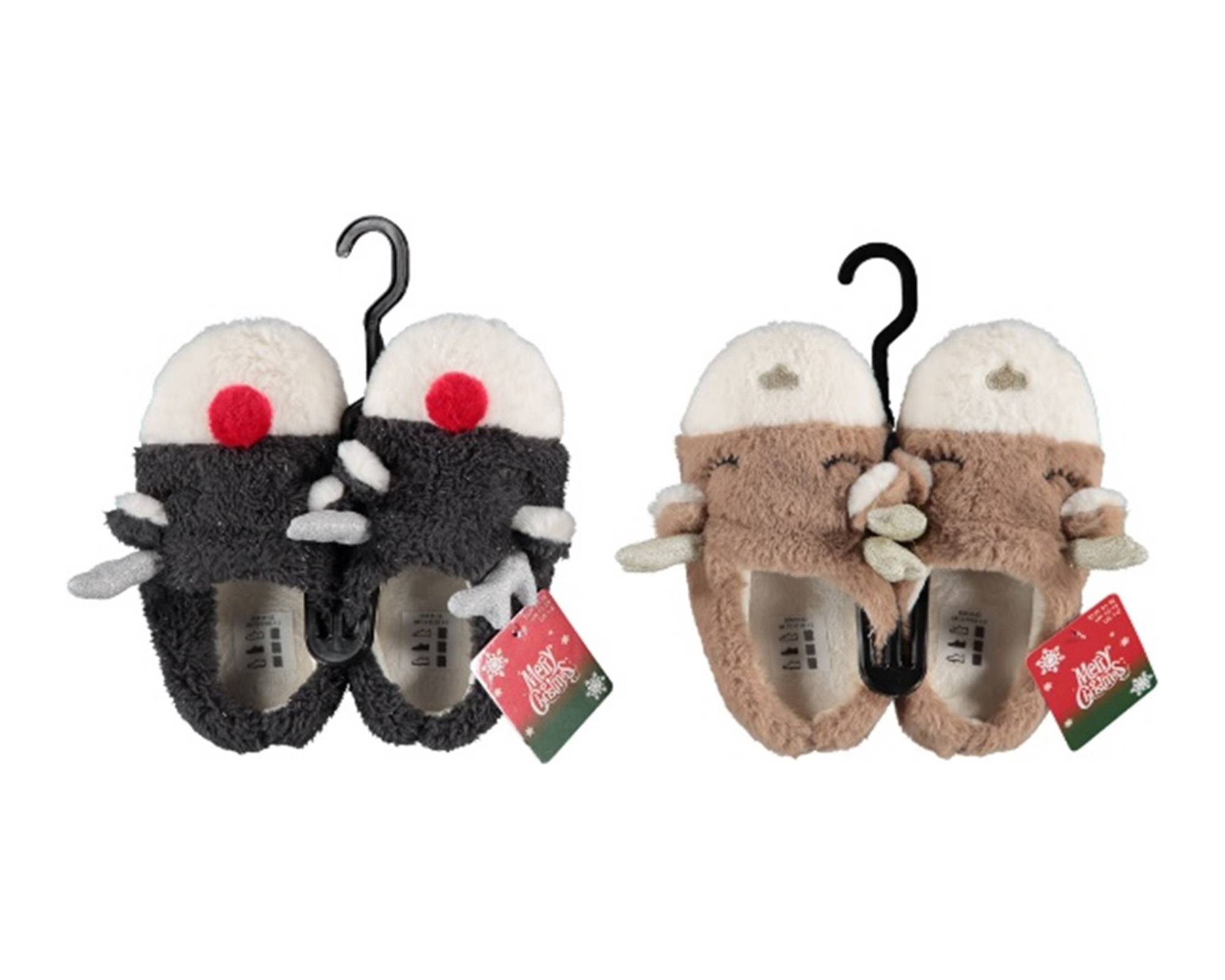 Pantofole invernali morbide e calde di Natale a forma di Renna