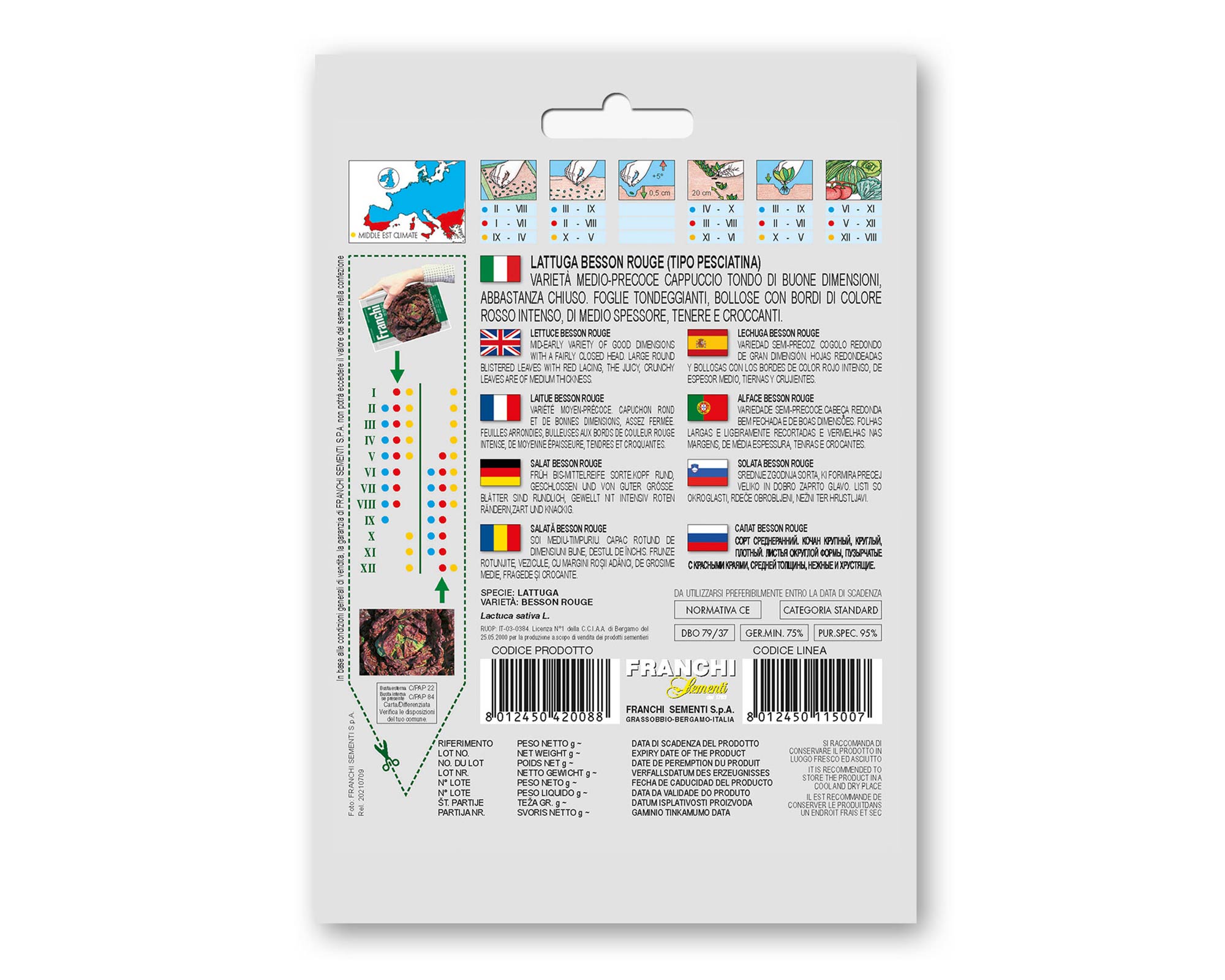 Semi di Lattuga Besson Rouge - Franchi sementi - immagine 2