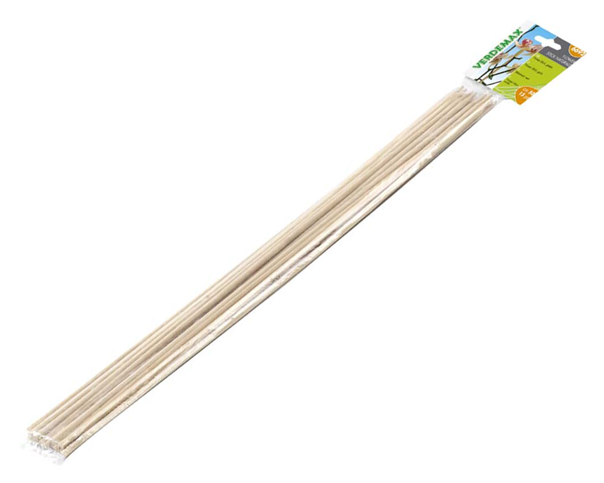 10 Pz Supporti in Bamboo Naturale Flower Stick - VerdeMax