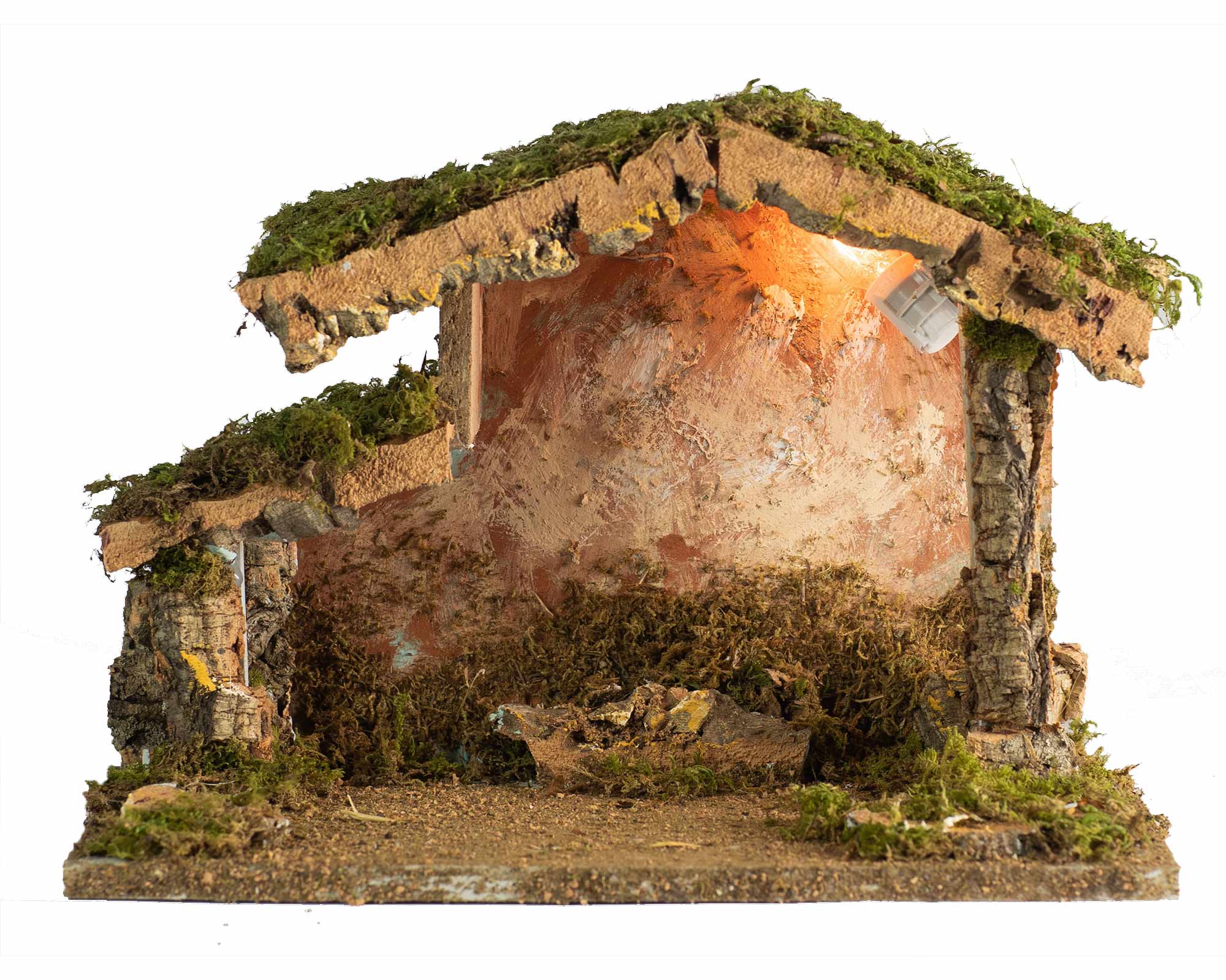 Casetta Realistica Con Led Per Presepe - Rossi Rosa