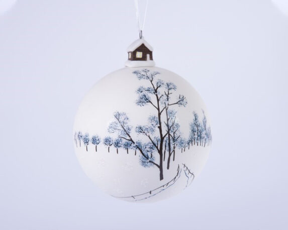 Sfera di Natale con paesaggio