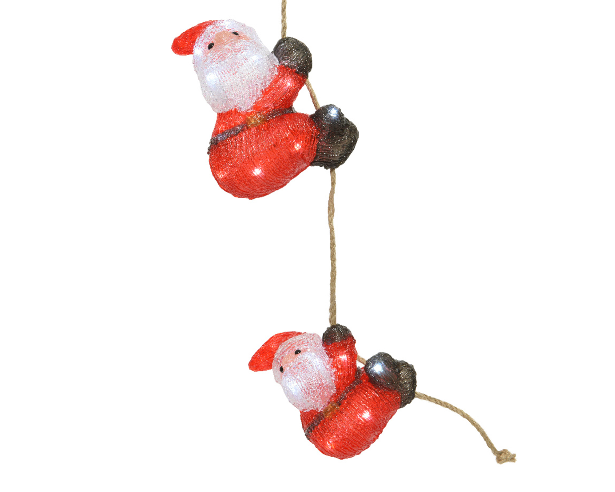 Luci decorative Babbo natale 3D che sale su una corda con led