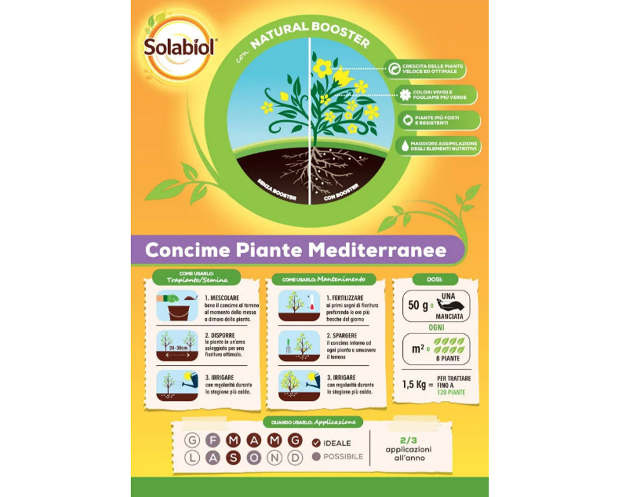 Concime Granulare Piante Mediterranee BIO Solabiol - Bayer - immagine 2