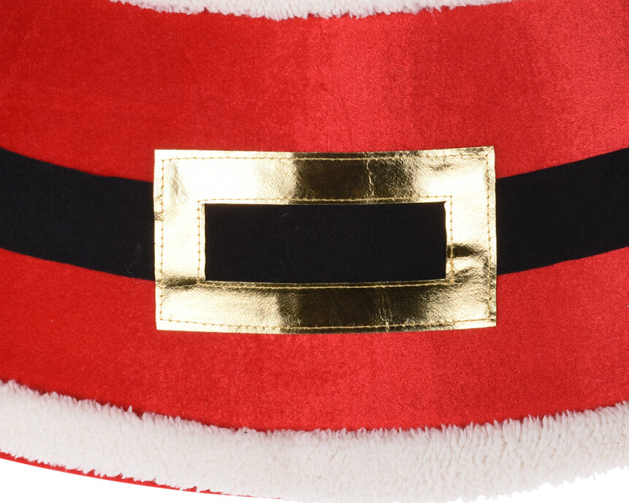 Copribase rotondo in tessuto rosso vellutato - immagine 2