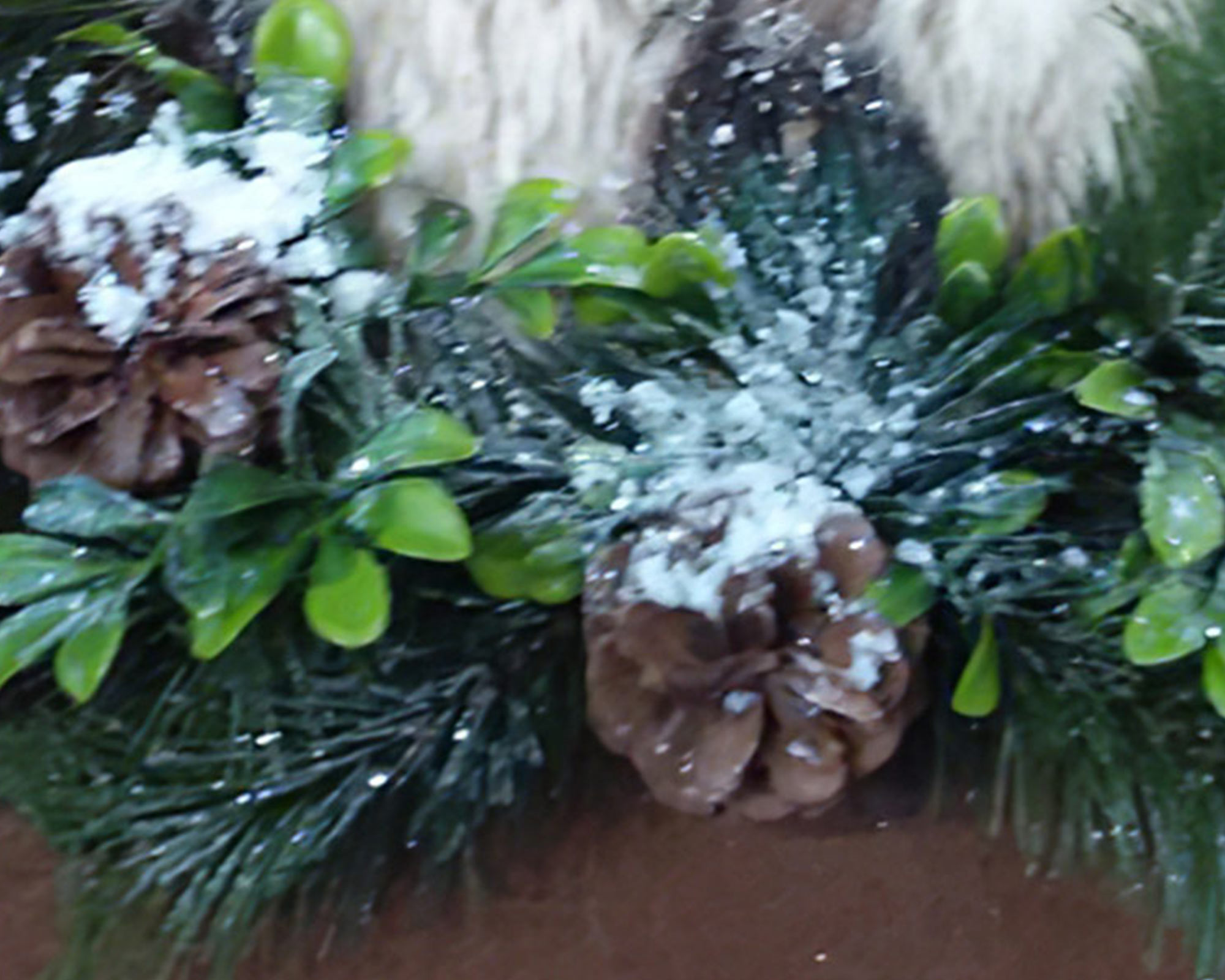 Ghirlanda natalizia in legno con Gufo - immagine 2