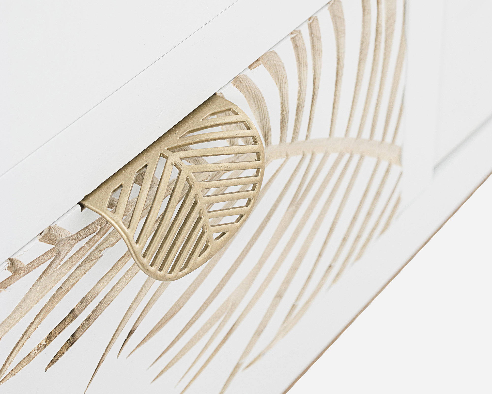 Credenza Folium con 2 Ante e 4 Cassetti in Legno di Abete e MDF - Bizzotto - immagine 5