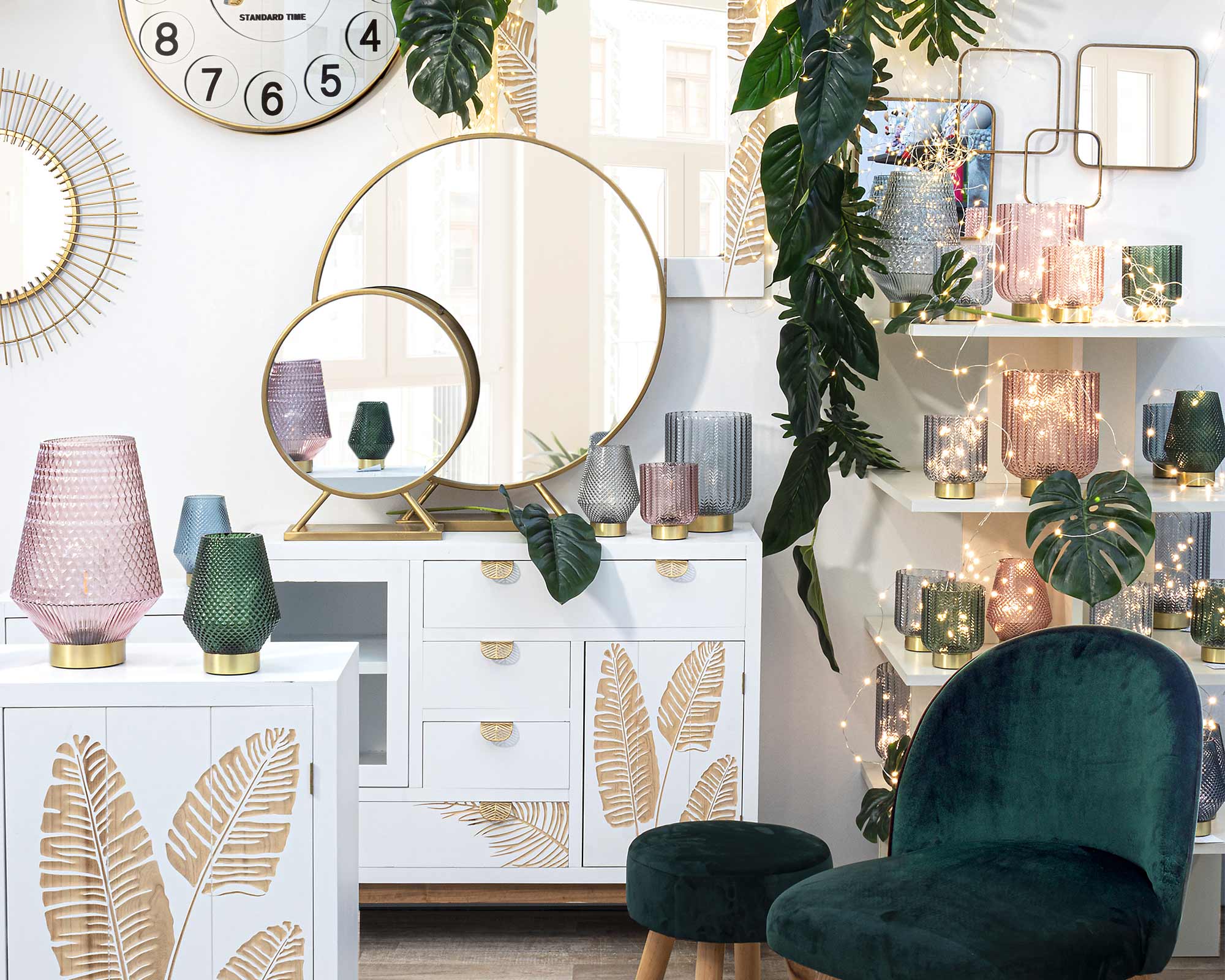 Credenza Folium con 2 Ante e 4 Cassetti in Legno di Abete e MDF - Bizzotto - immagine 7