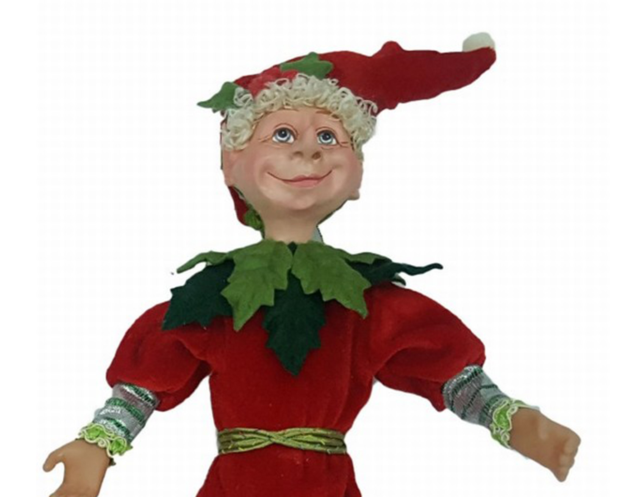 Decorazione in tessuto Elfo di peluche natalizio - immagine 2