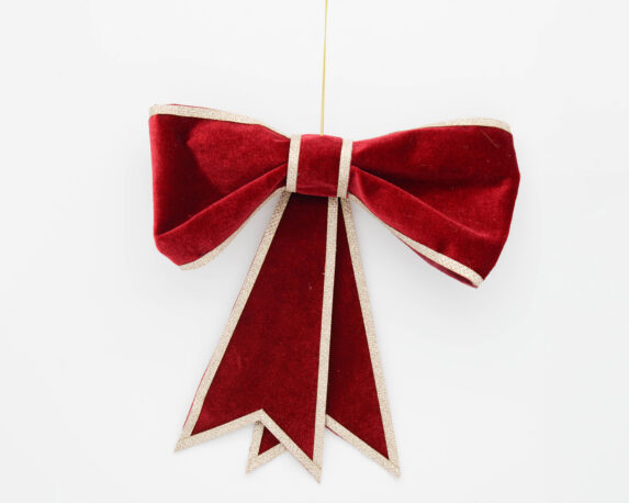 Decorazione da appendere Fiocco di velluto rosso