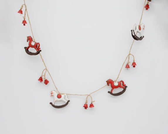 Ghirlanda natalizia con Cavallo a dondolo