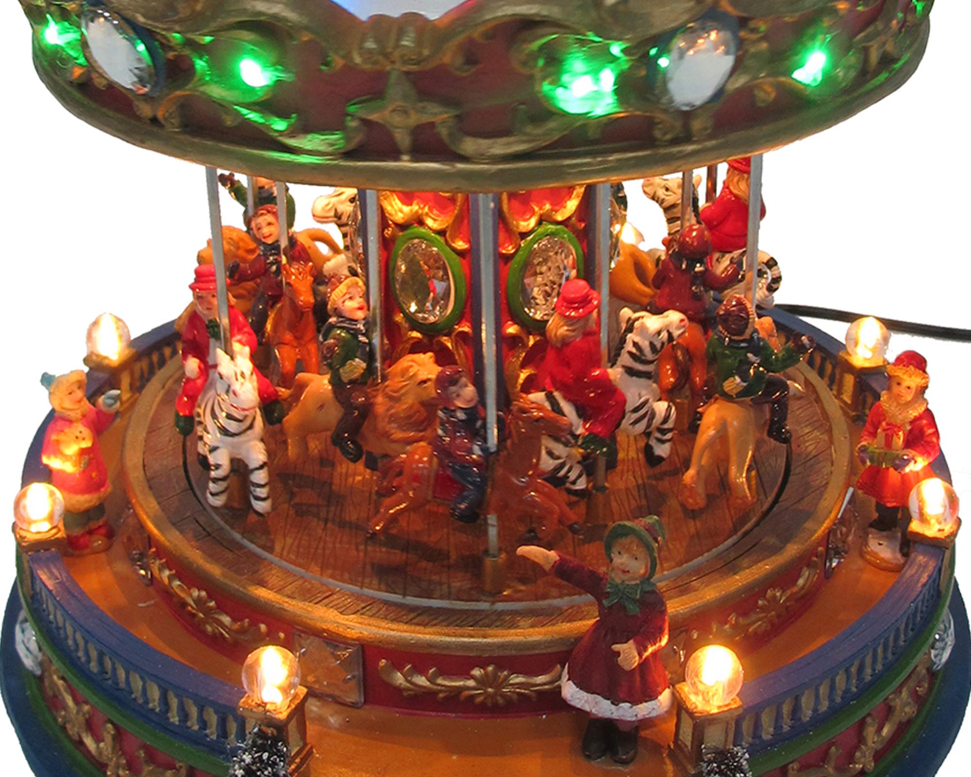 Villaggio nordico Carosello in movimento con bambini, musica e led - immagine 2