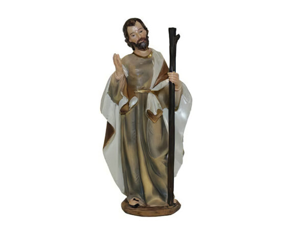 Statua del presepe Giuseppe con bastone