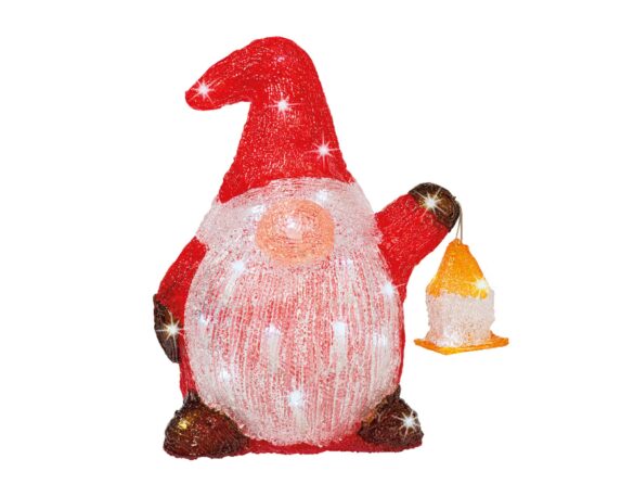 Luci decorative Gnomo con lanterna 3D con led