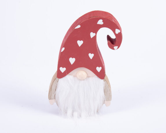 Decorazione in legno a forma di Gnomo