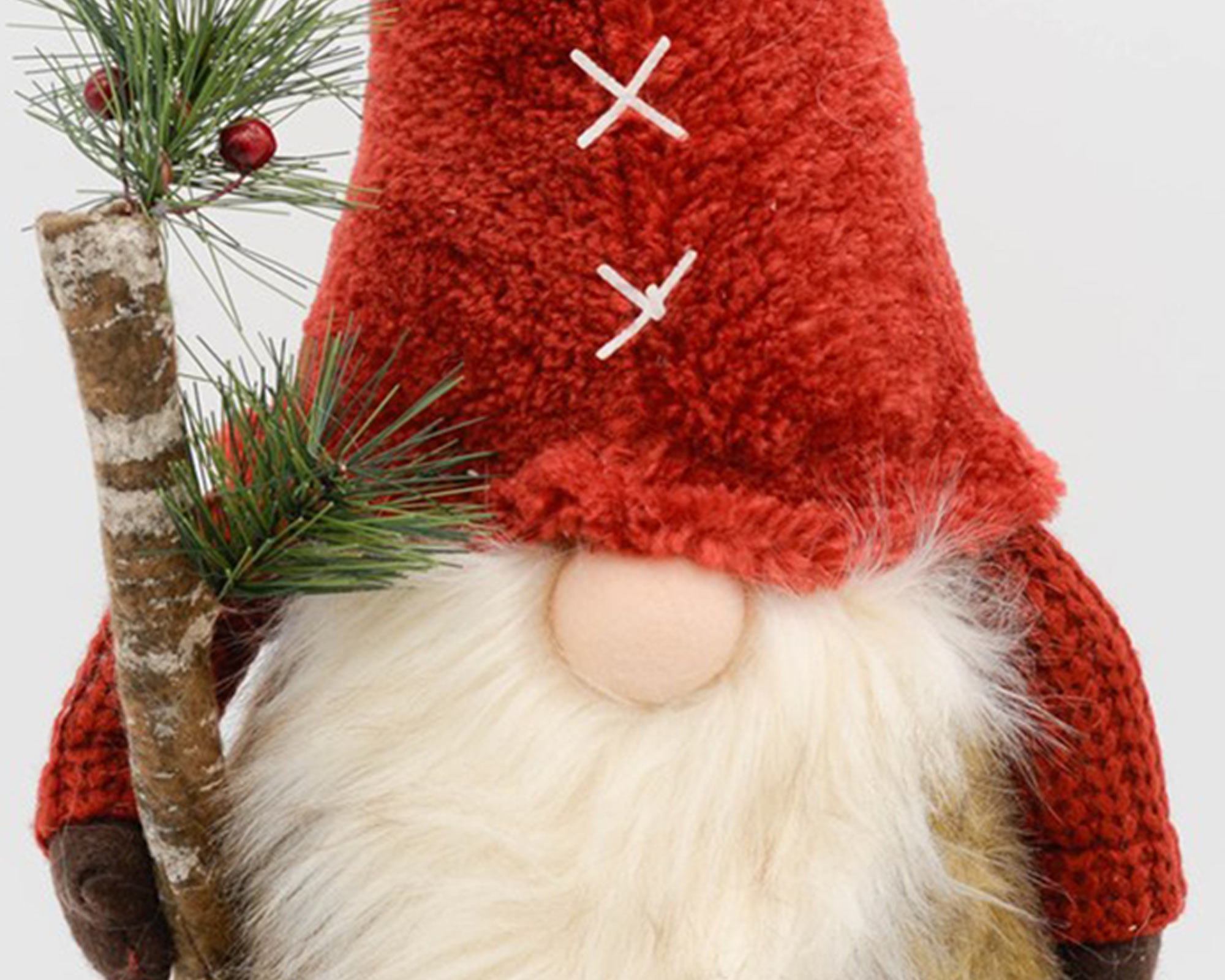 Decorazione in tessuto Gnomo di peluche natalizio - immagine 2