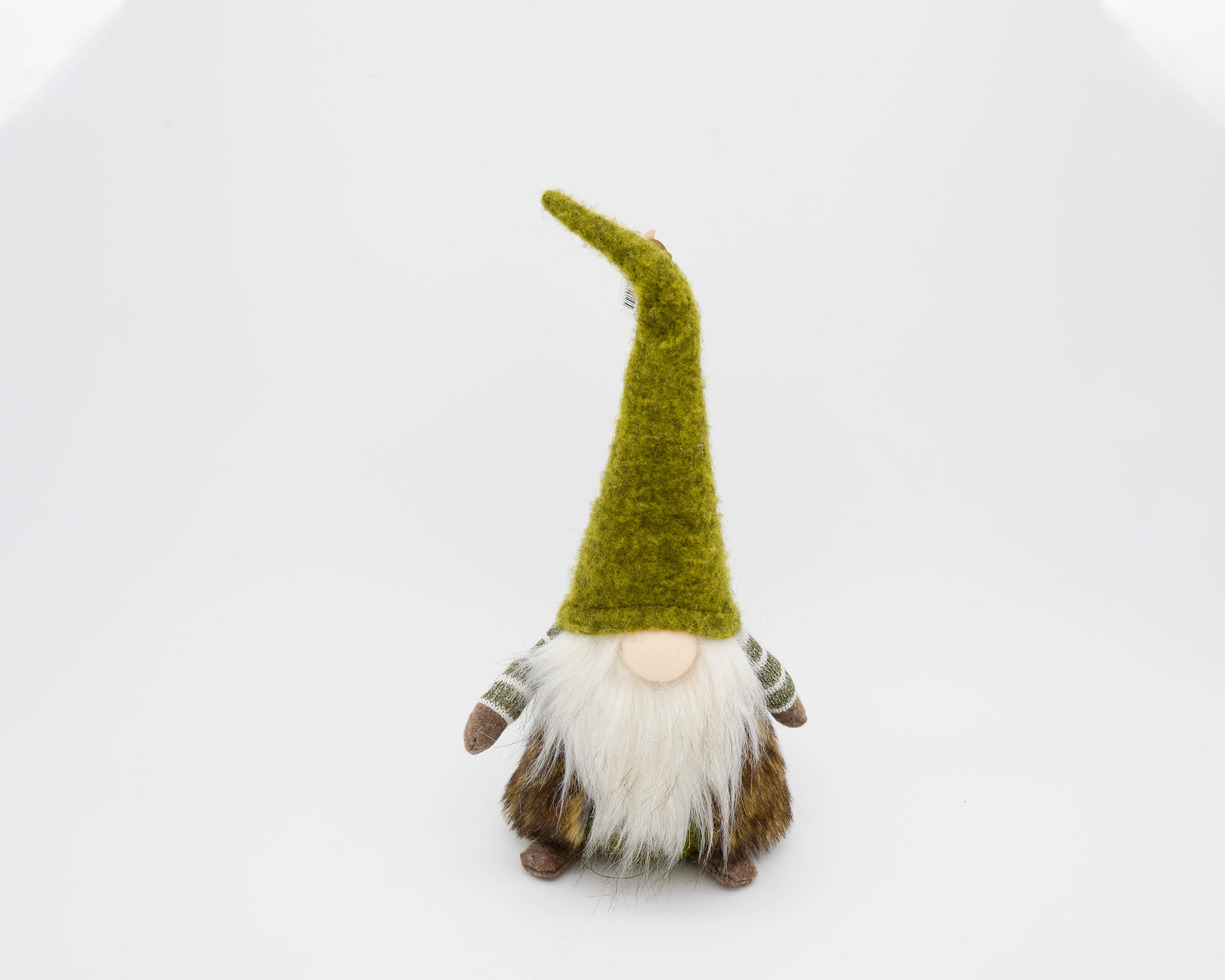 Decorazione in tessuto Gnomo di peluche natalizio verde