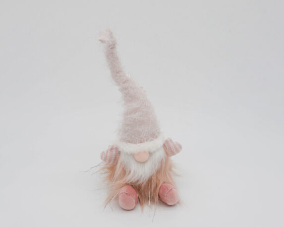 Decorazione in tessuto Gnomo di peluche natalizio Rosa