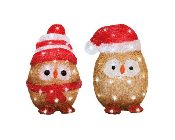 Luci decorative Gufi di natale 3D con led