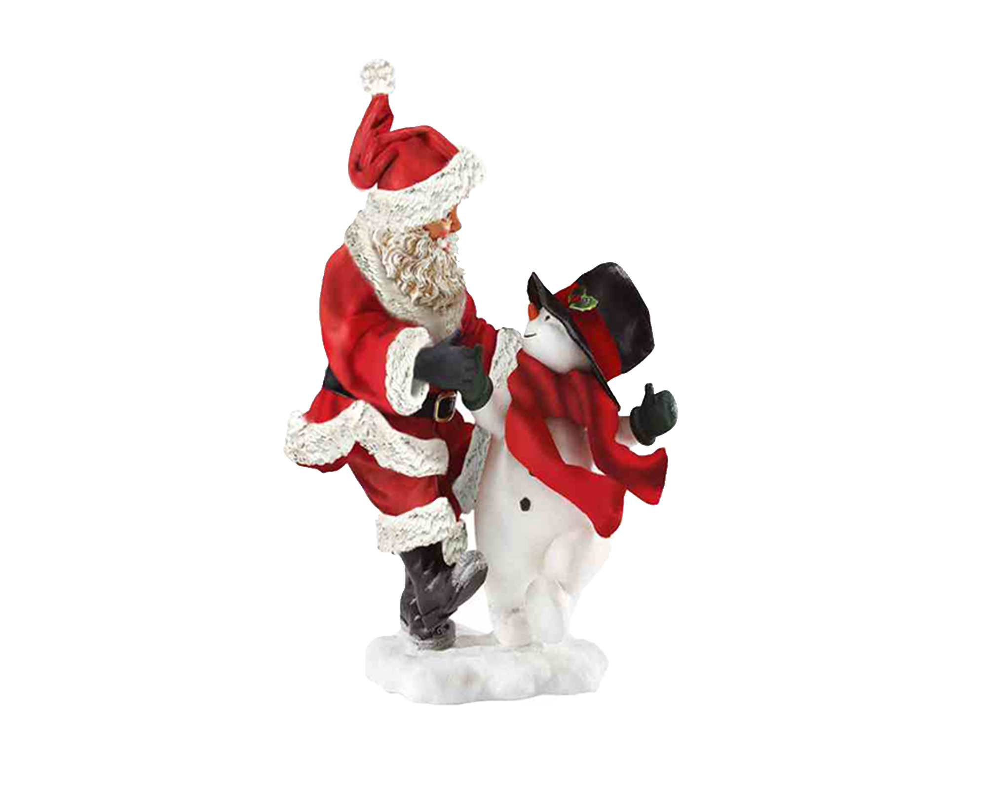 Palla di neve a forma di Lanterna con Babbo natale e Pupazzo di neve - immagine 2