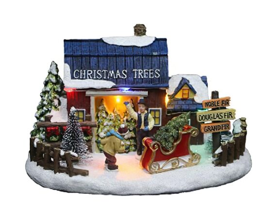 Decorazione natalizia Negozio di alberi con led