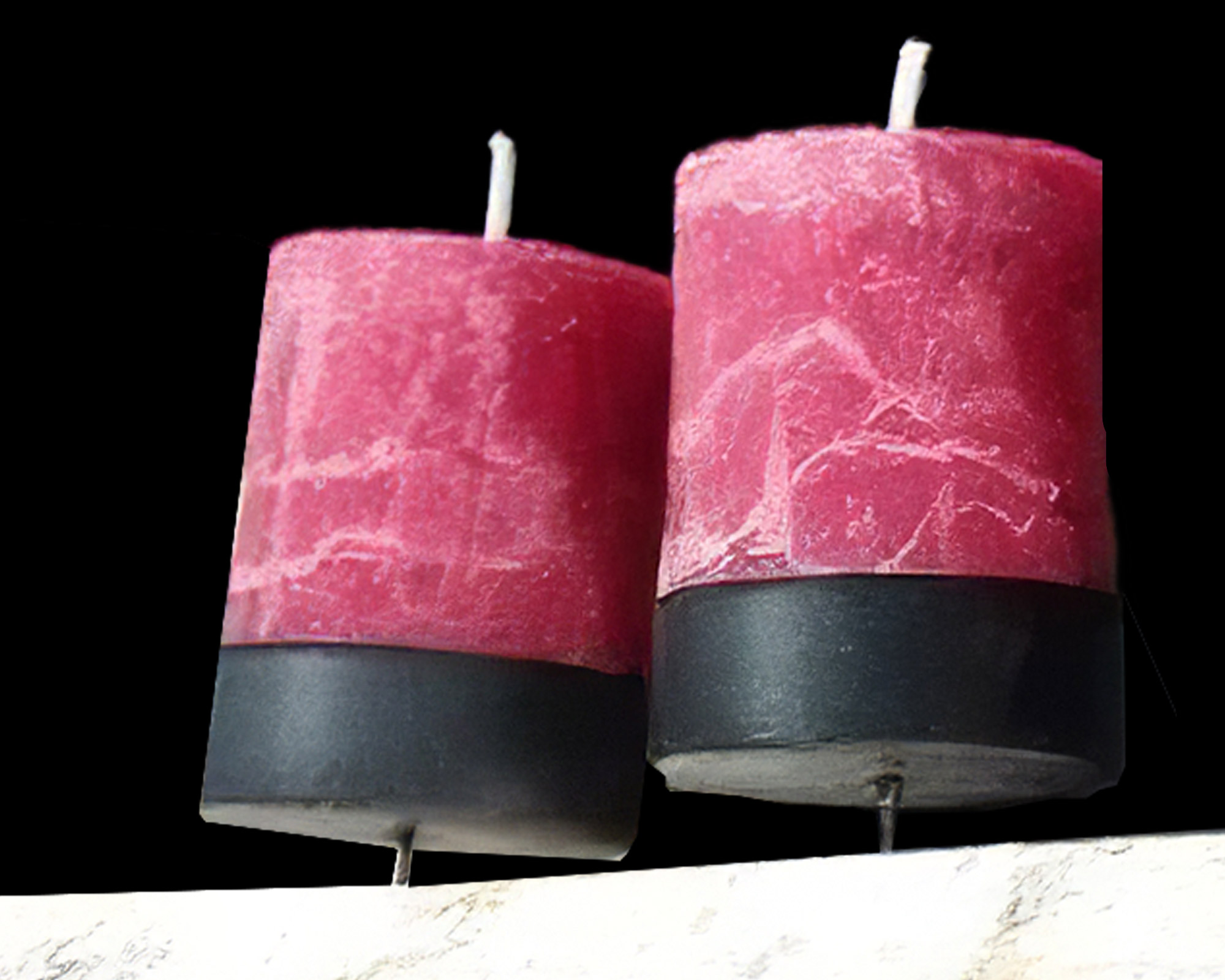 Portacandele in legno e metallo - immagine 2