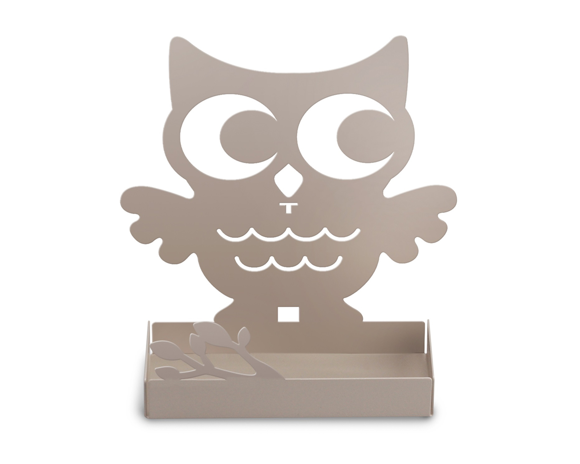 Porta Zampirone a forma di Gufo colore Beige