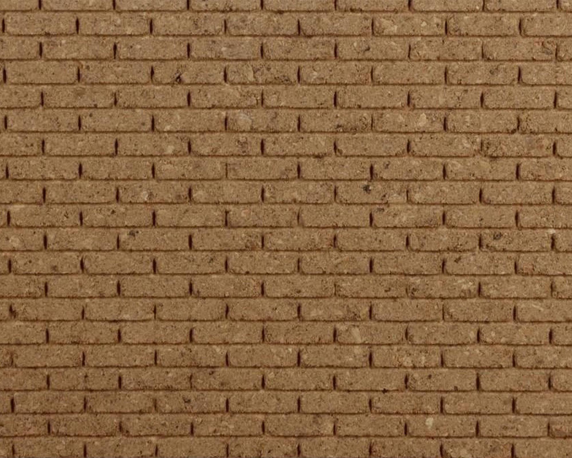 Pannello Di Mattoni In Sughero Per Presepi - Rossi Rosa