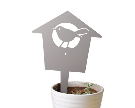 Porta Zampirone a forma di Casetta degli uccelli colore Grigio