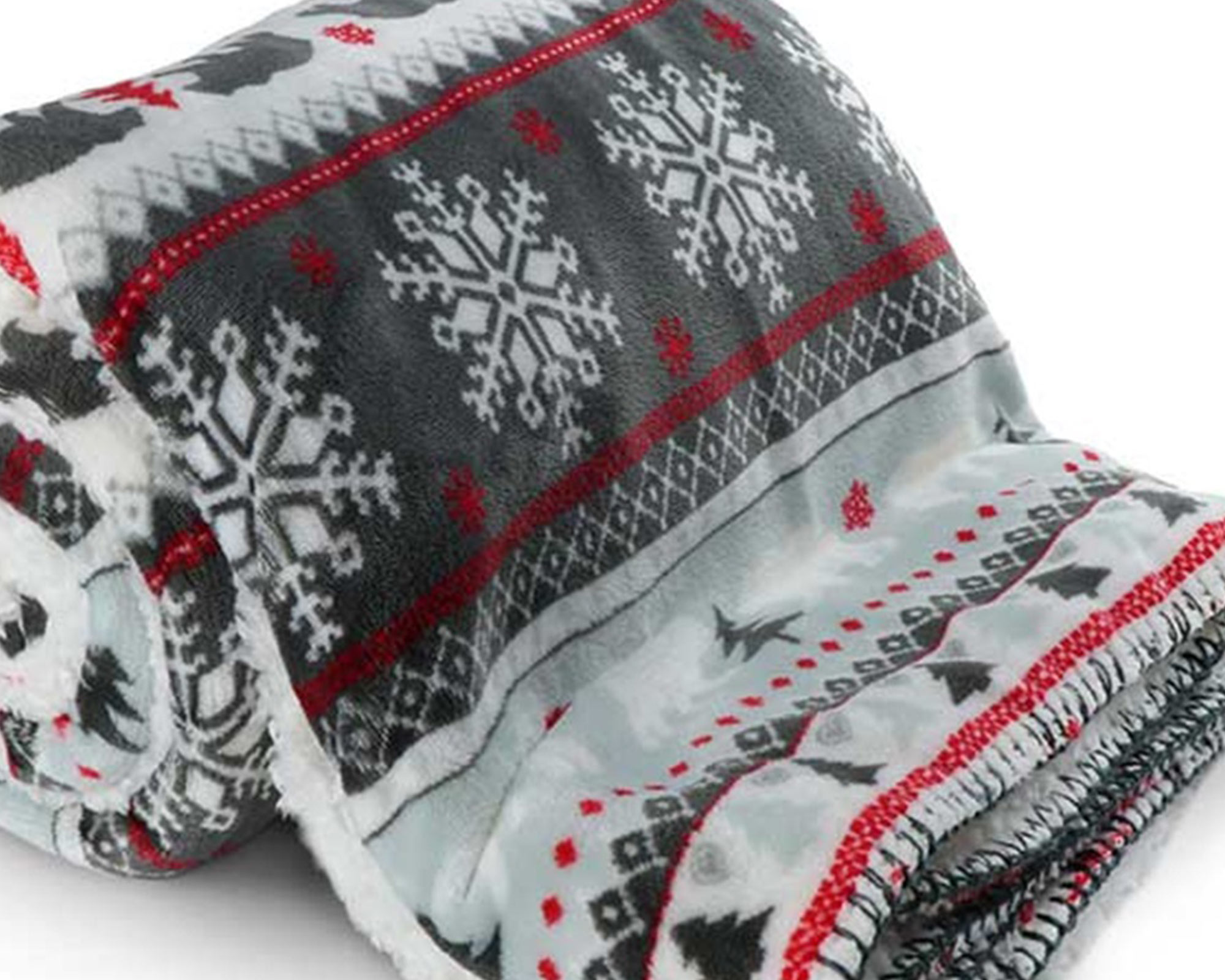 Coperta invernale con decorazioni natalizie - immagine 2