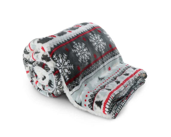 Coperta invernale con decorazioni natalizie