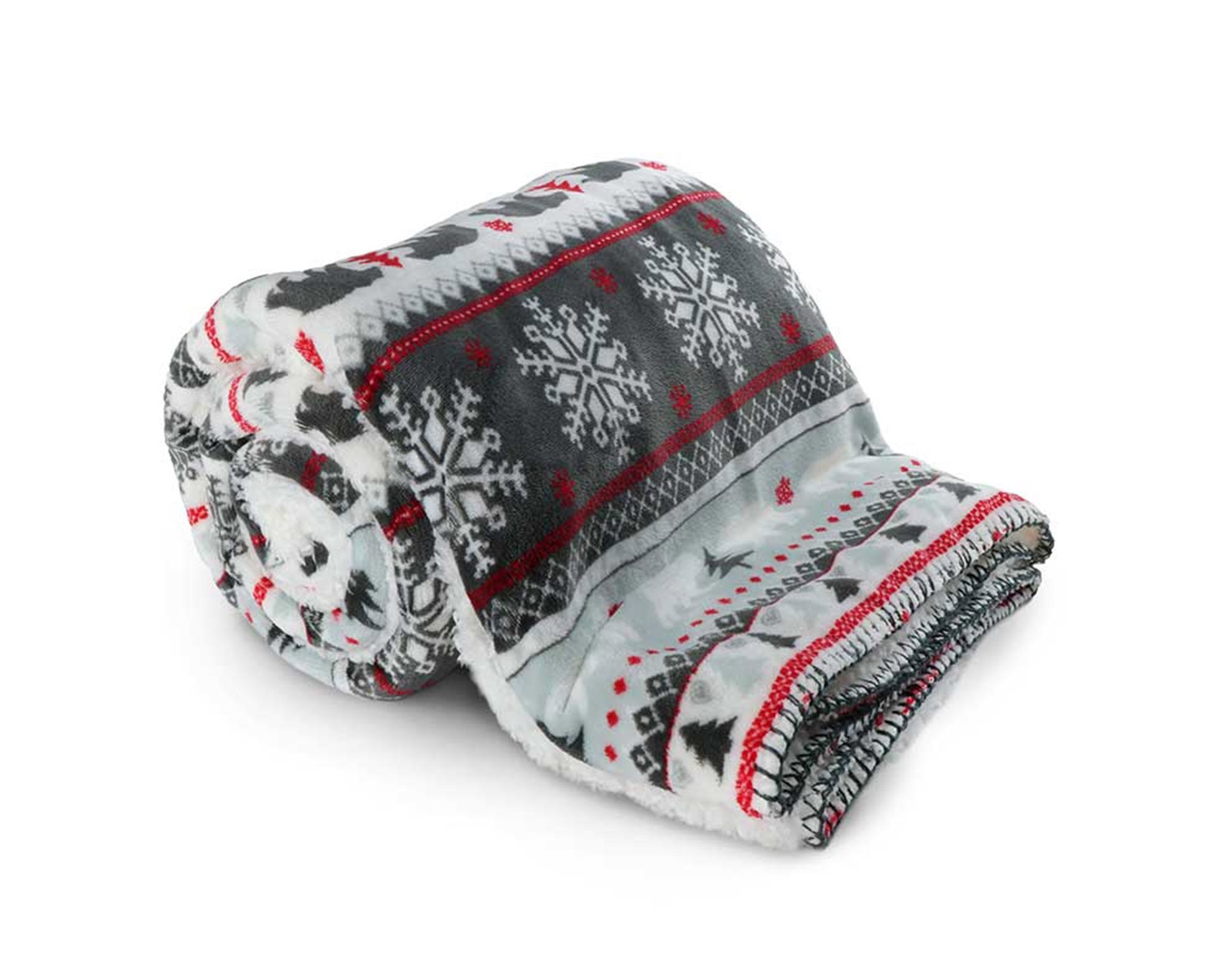 Coperta invernale con decorazioni natalizie