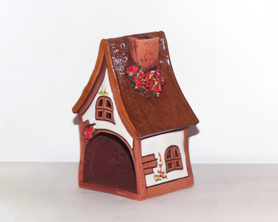 Portacandele a forma di casetta