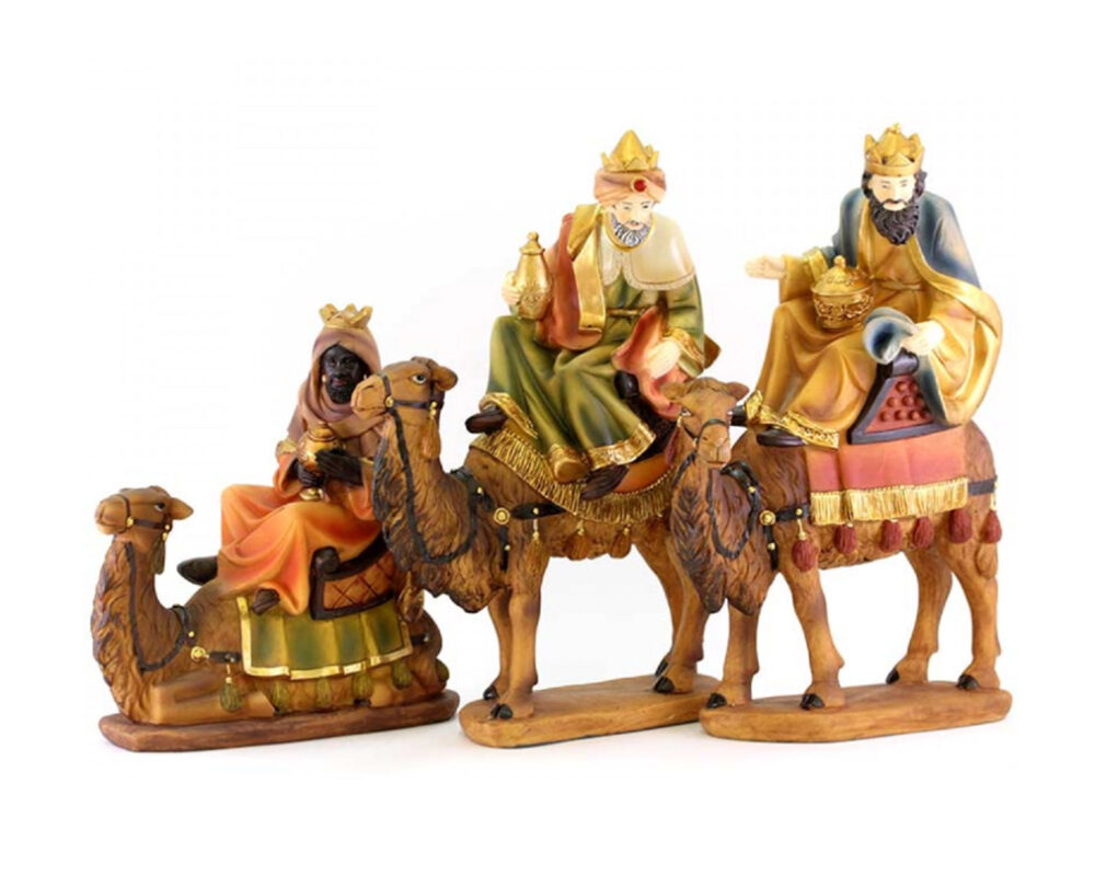 Set 3 Pz Statue del presepe Re magi in resina - FloralGarden