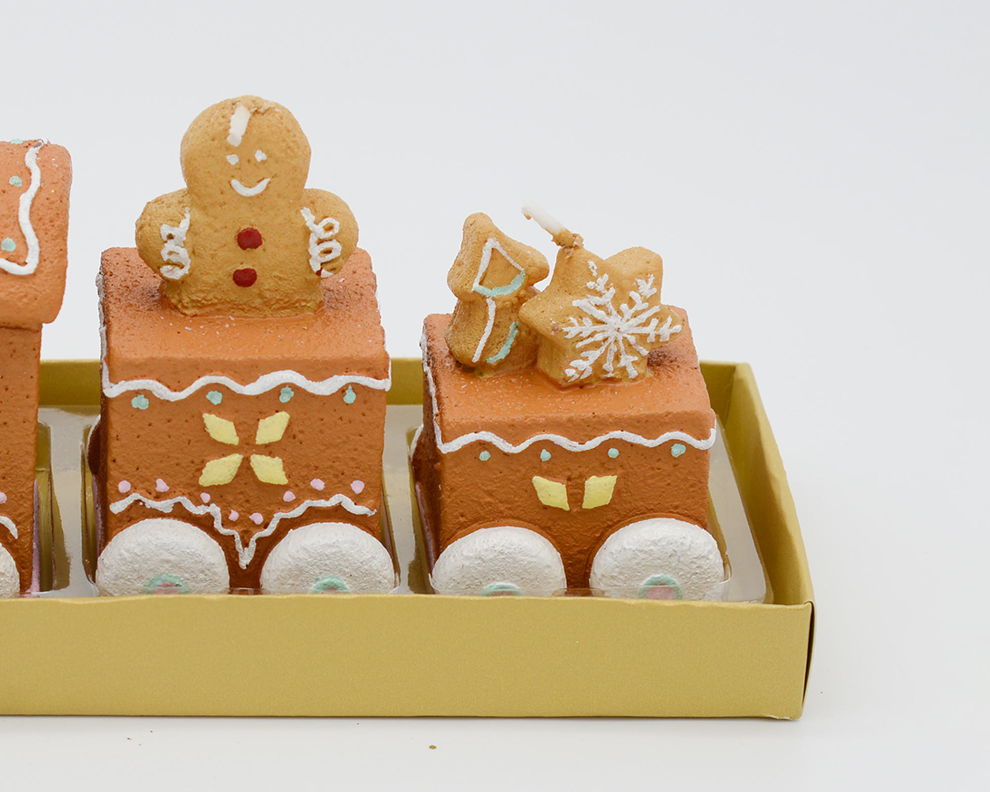 3 Pz Set Candele a forma di Trenino - immagine 3